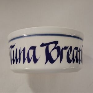 Tuna Breath stoneware cat dish